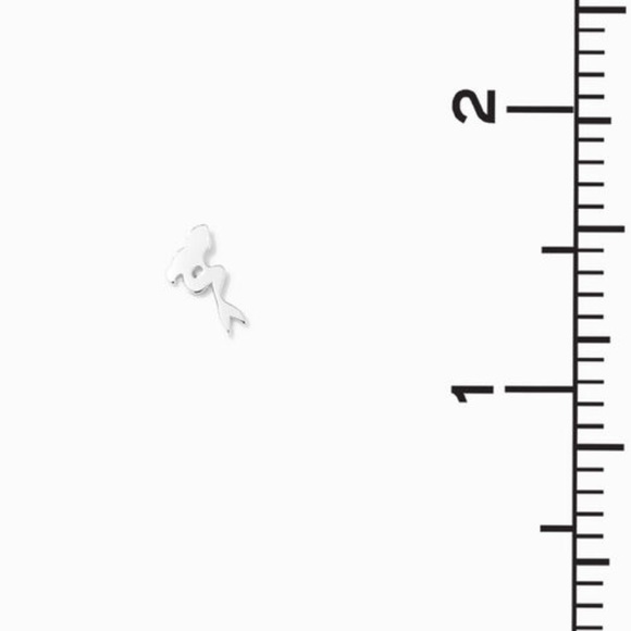 Disney Princess Sterling Silver Earrings Stud Ariel Little Mermaid New NWT - Picture 3 of 6